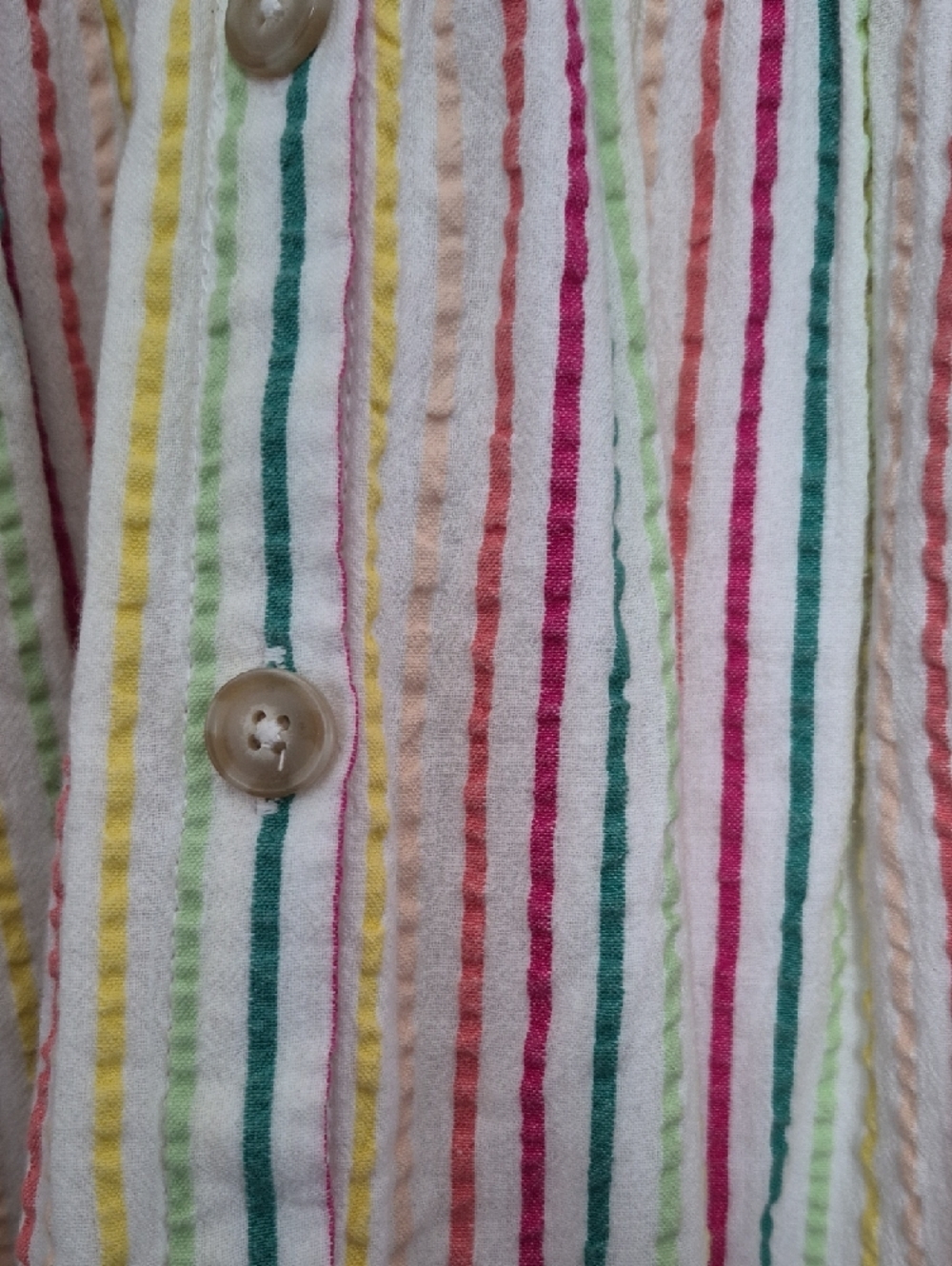 LOFT White Midi Dress with Multicolor Stripes - Picture 3 of 14